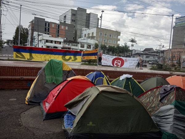 Colombia: Estudiantes caucanos lideran el campamento humanitario, social y popular en Popayán